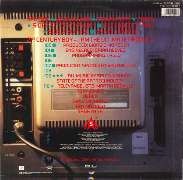 Sigue Sigue Sputnik : 21st Century Boy (Extended T.V. Mix) (12", Maxi)