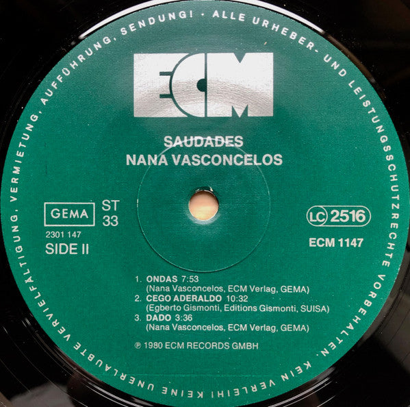 Nana Vasconcelos* : Saudades (LP, Album)