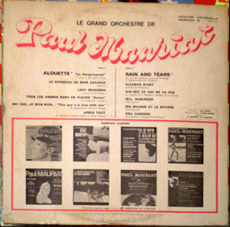 Le Grand Orchestre De Paul Mauriat : Rain And Tears (LP, Comp)