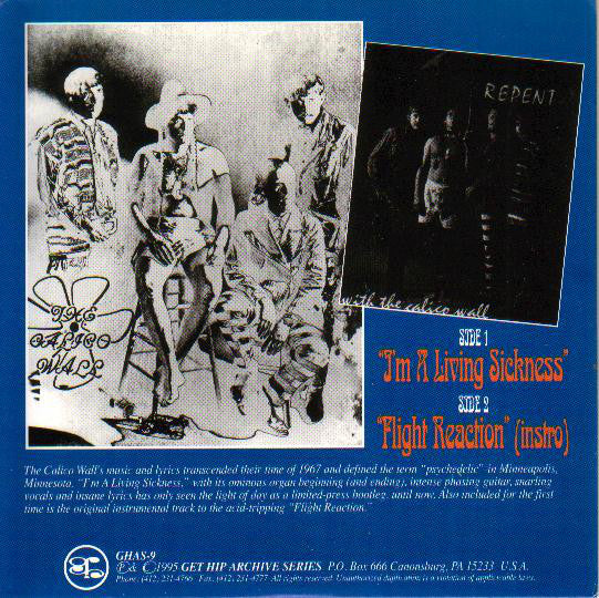 The Calico Wall : I'm A Living Sickness / Flight Reaction (7", Single, Mono)