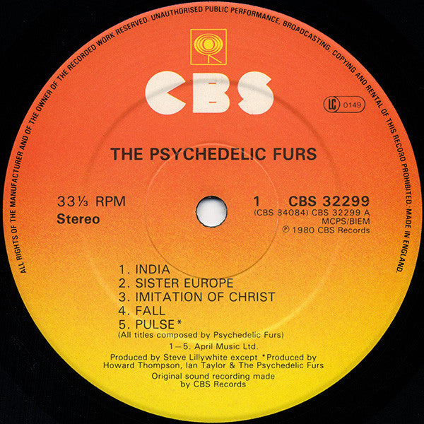 The Psychedelic Furs : The Psychedelic Furs (LP, Album, RE, RP)