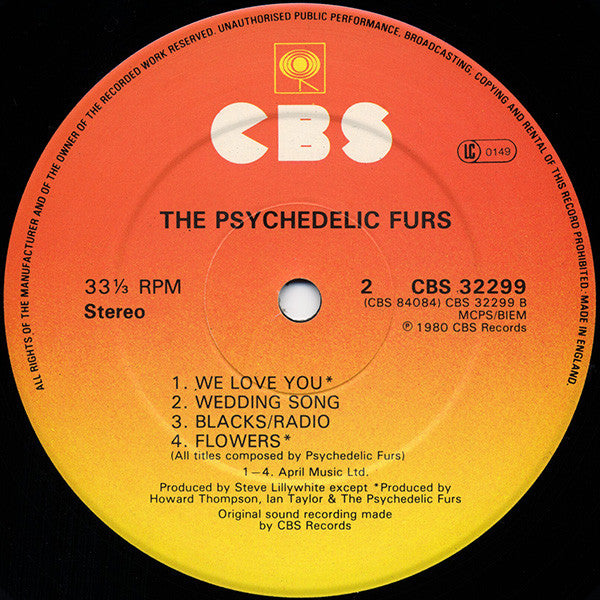 The Psychedelic Furs : The Psychedelic Furs (LP, Album, RE, RP)