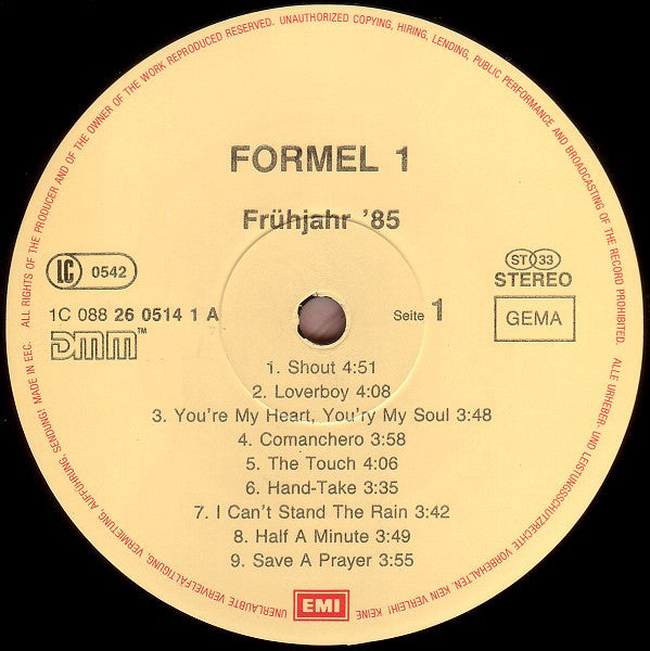 Various : Formel Eins (Frühjahr '85) (LP, Comp)