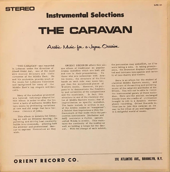 Aboud Abdel Al : Caravan (Melodies Of The Middle East) (LP, Album)