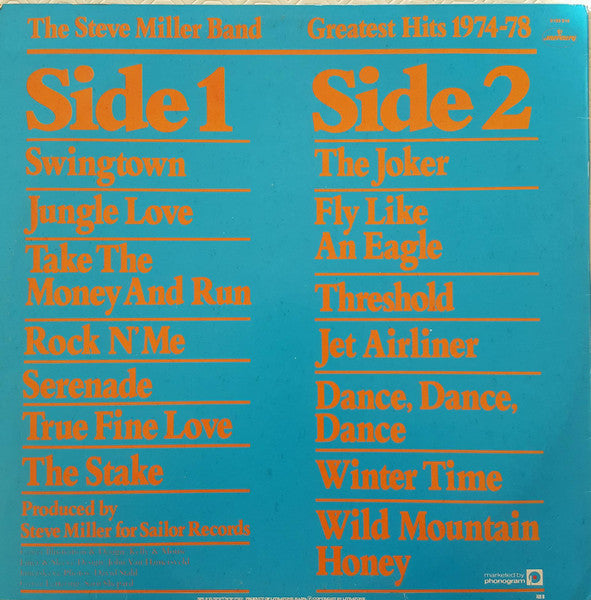 The Steve Miller Band* : Greatest Hits 1974-78 (LP, Comp)