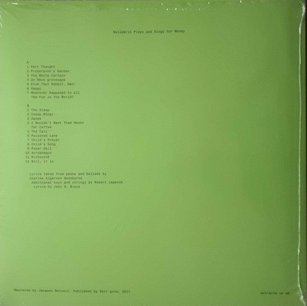 Kallabris : Plays And Sings For Money (LP, Album)