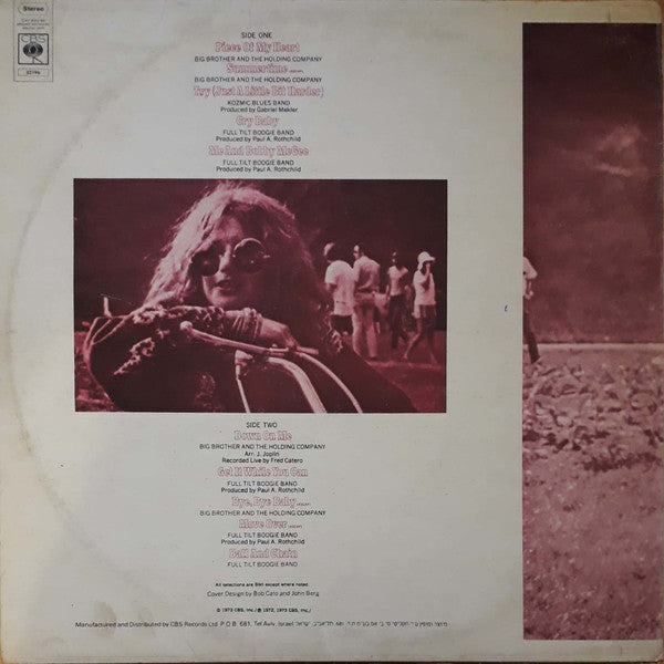 Janis Joplin : Janis Joplin's Greatest Hits (LP, Comp)