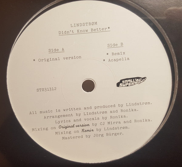 Lindstrøm : Didn't Know Better (12", EP)