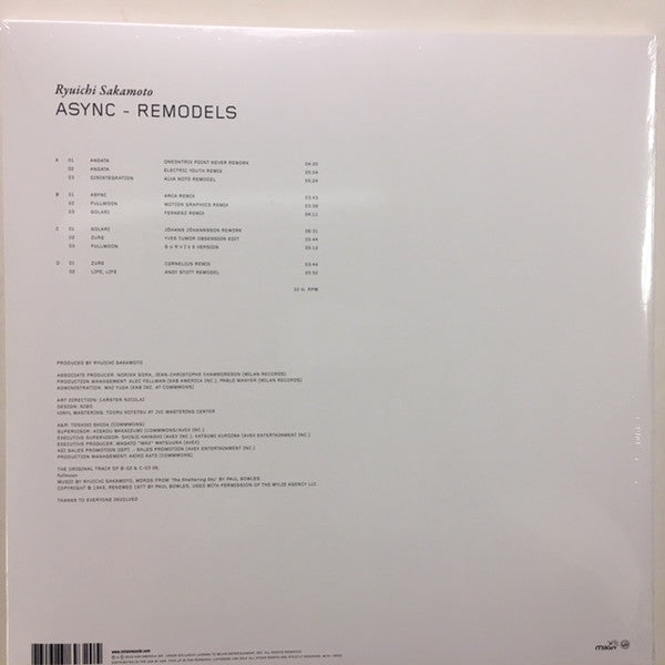 Ryuichi Sakamoto : Async - Remodels (2xLP, Comp, Gat)