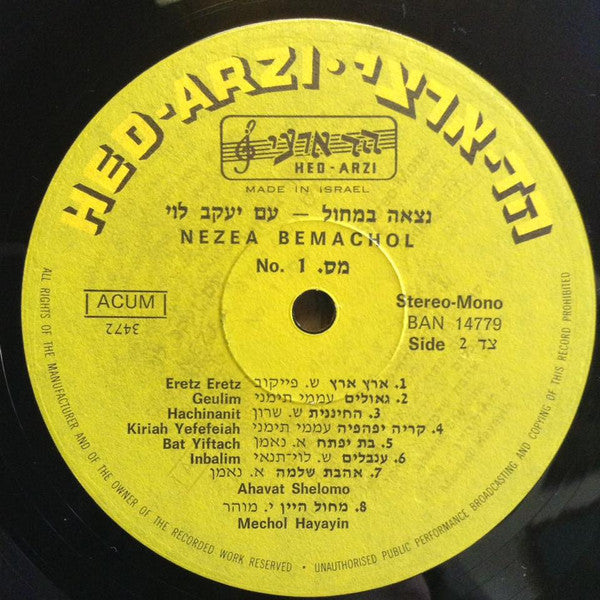 Yankele Levy : Nezea Bemachol 1 (LP, Album)