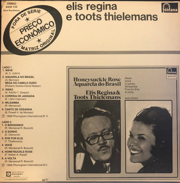 Elis Regina & Toots Thielemans : Elis Regina E Toots Thielemans (LP, Album, RE)