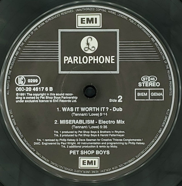 Pet Shop Boys : Was It Worth It? (12")