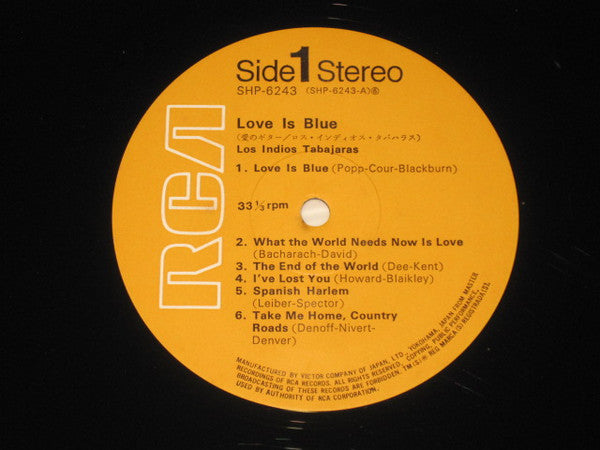 Los Indios Tabajaras : Love Is Blue (LP, Album)