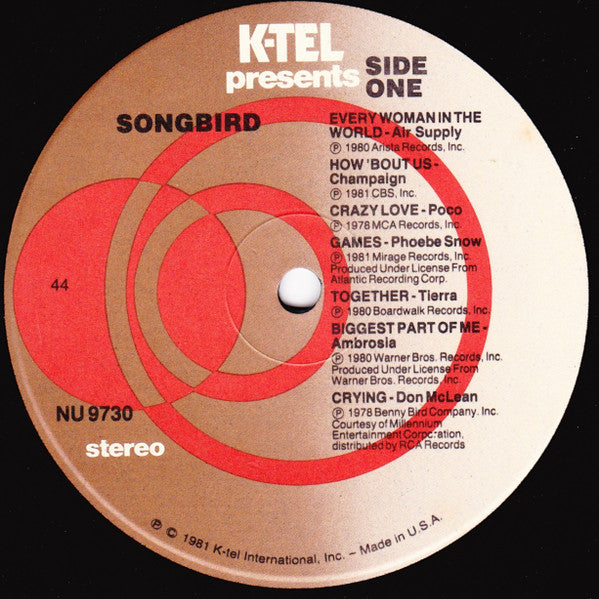 Various : Songbird (LP, Comp, 44 )