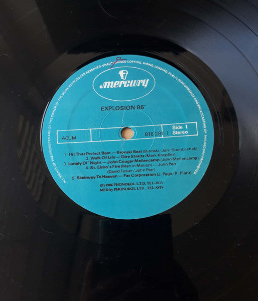 Various : Explosion '86 (LP, Comp)