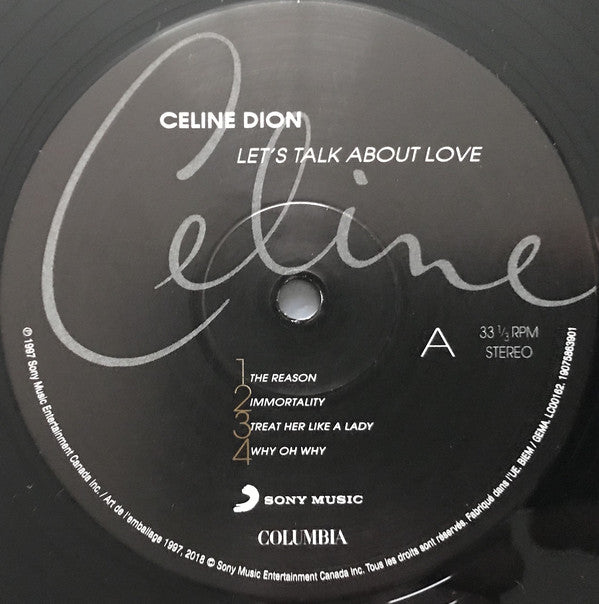 Celine Dion* : Let's Talk About Love (2xLP, Album, RE)