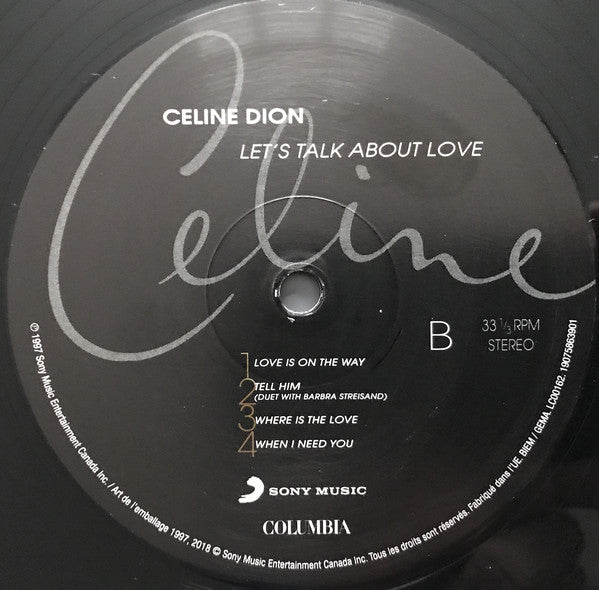 Celine Dion* : Let's Talk About Love (2xLP, Album, RE)
