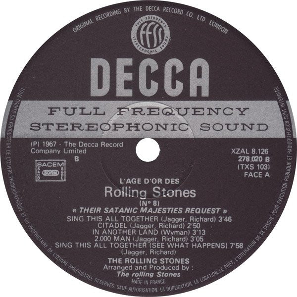 The Rolling Stones : «L'âge D'or» Des Rolling Stones - Vol 8 - Their Satanic Majesties Request (LP, Album, RE)