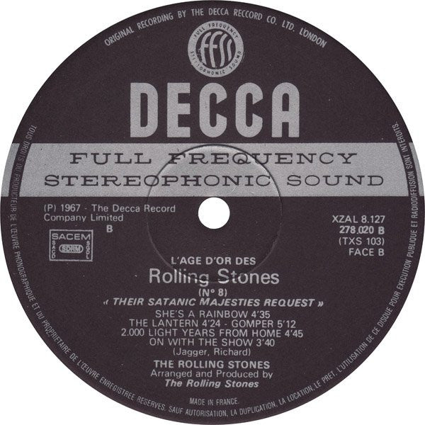 The Rolling Stones : «L'âge D'or» Des Rolling Stones - Vol 8 - Their Satanic Majesties Request (LP, Album, RE)
