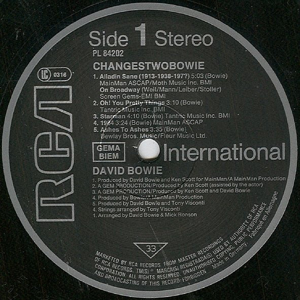 David Bowie : ChangesTwoBowie (LP, Comp, RE)