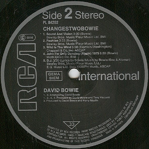 David Bowie : ChangesTwoBowie (LP, Comp, RE)