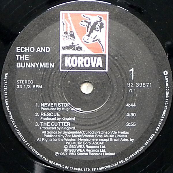 Echo And The Bunnymen* : Echo And The Bunnymen (LP, MiniAlbum, Comp)