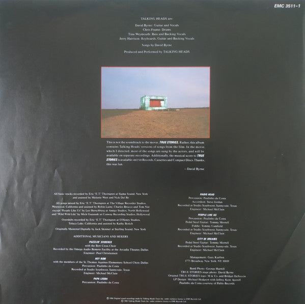 Talking Heads : True Stories (LP, Album)