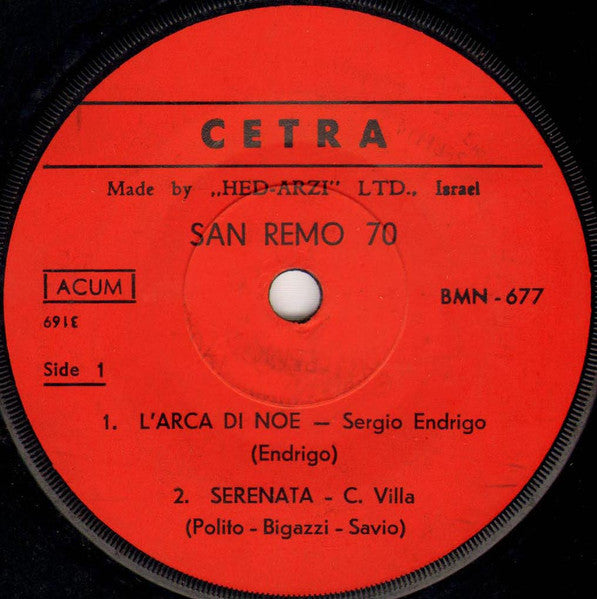 Various : San Remo 1970 (7", EP)