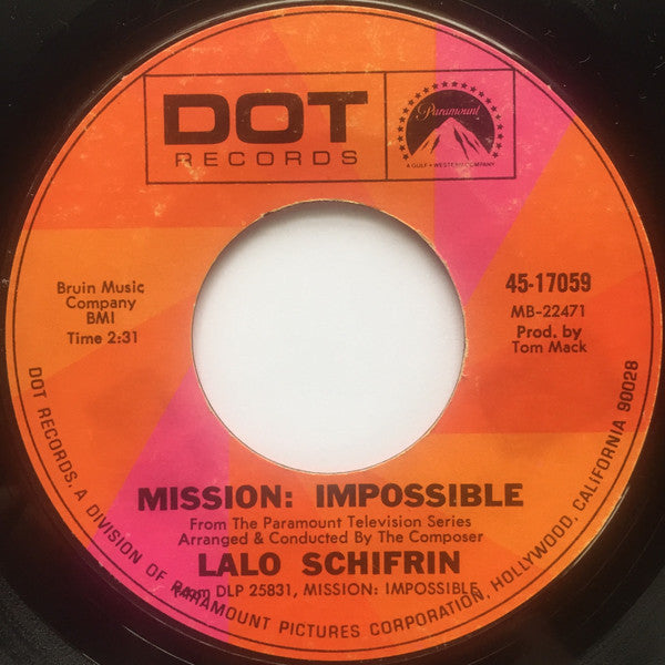 Lalo Schifrin : Mission: Impossible (7", Single)