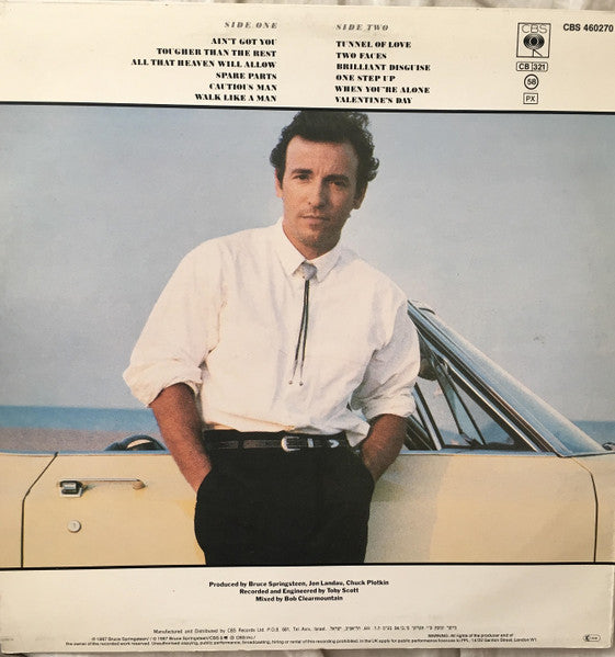 Bruce Springsteen : Tunnel Of Love  (LP, Album)