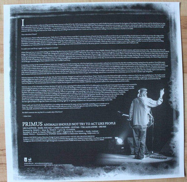 Primus : Animals Should Not Try To Act Like People (12", EP, RE, RM)