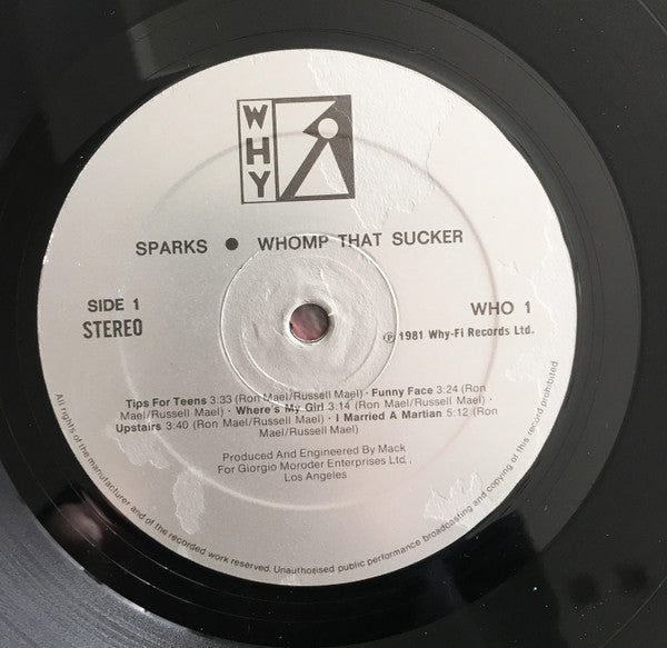 Sparks : Whomp That Sucker (LP, Album)