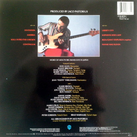 Jaco Pastorius : Invitation (LP, Album)