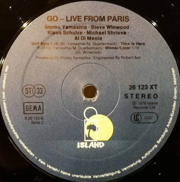 Stomu Yamashta's Go : Go Live From Paris (2xLP, Album, RP)