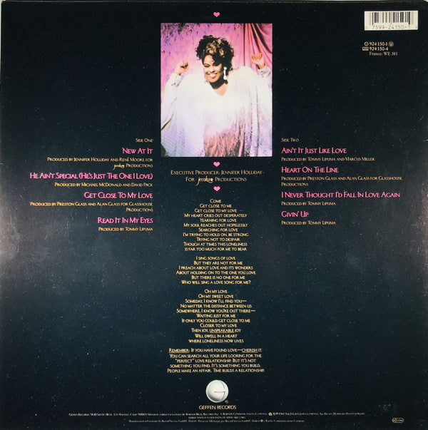 Jennifer Holliday : Get Close To My Love (LP, Album)