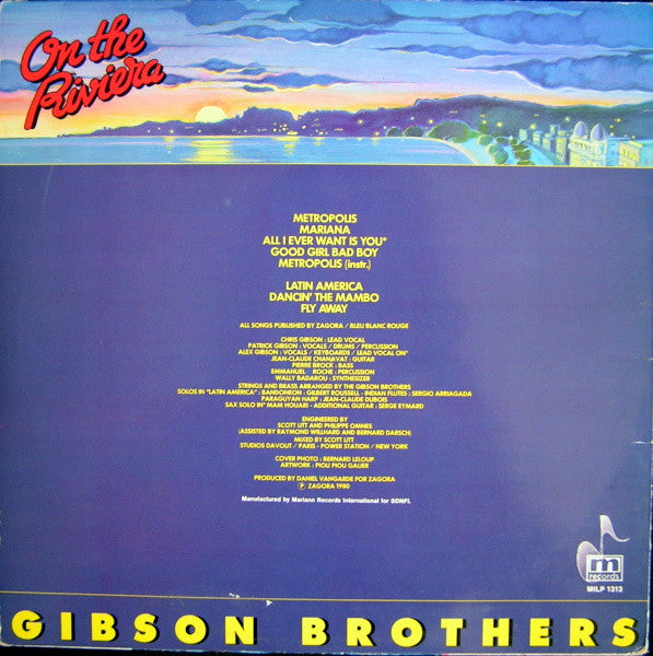 Gibson Brothers : On The Riviera (LP, Album)