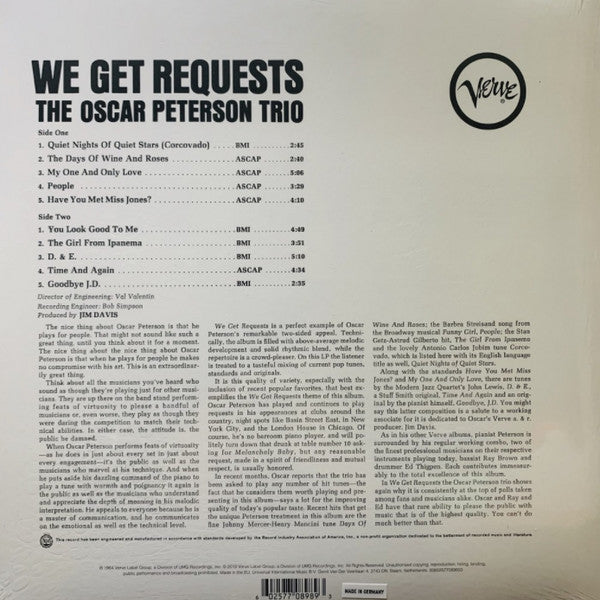 The Oscar Peterson Trio : We Get Requests (LP, Album)
