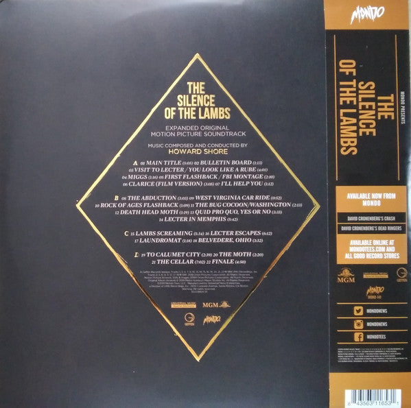 Howard Shore : The Silence Of The Lambs (Expanded Original Motion Picture Soundtrack) (2xLP, Ltd, Yel)