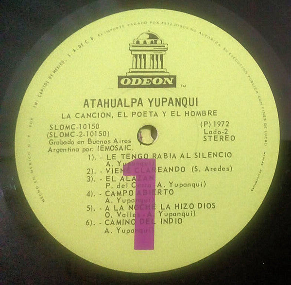 Atahualpa Yupanqui : La Canción, El Poeta Y El Hombre (3xLP, Comp, RE)