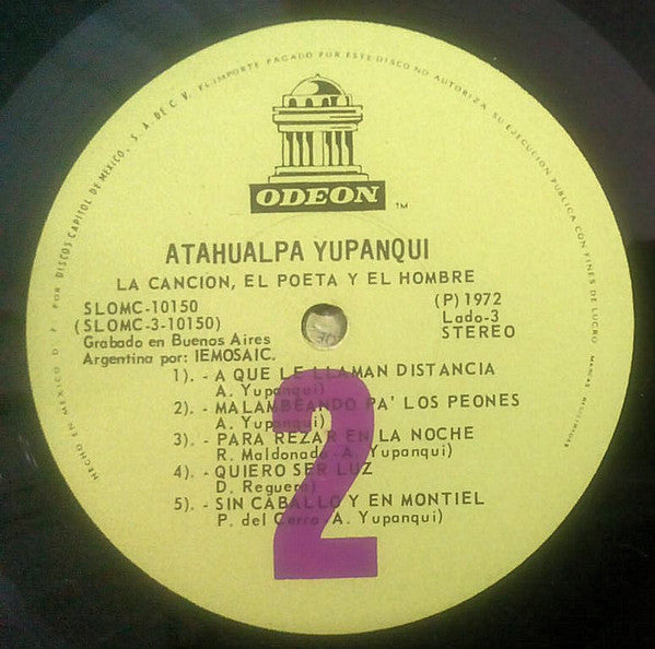 Atahualpa Yupanqui : La Canción, El Poeta Y El Hombre (3xLP, Comp, RE)