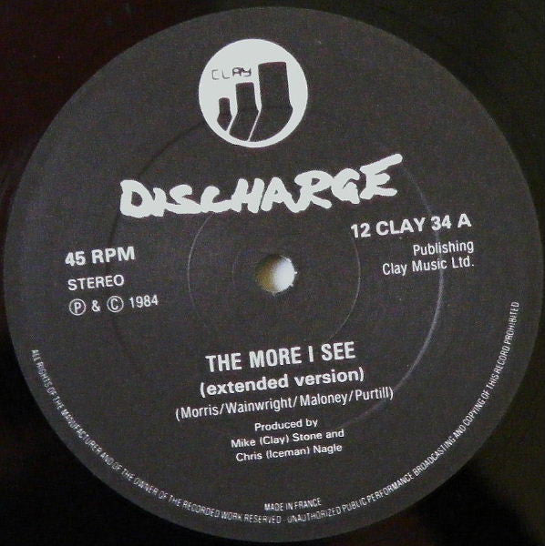 Discharge : The More I See (12", Single)