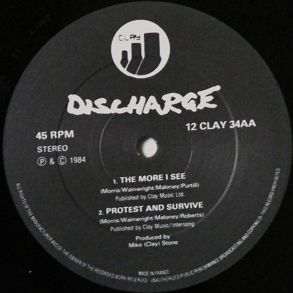 Discharge : The More I See (12", Single)