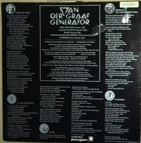Van Der Graaf Generator : World Record (LP, Album)