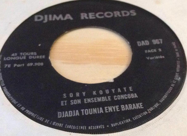 Sory Kouyate* Et Son Ensemble Concoba : Kassere / Djadja Tounia Enye Barake (7")