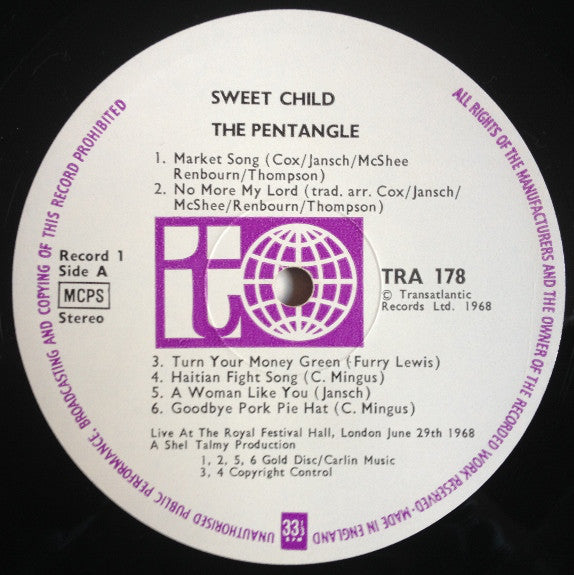 The Pentangle* : Sweet Child (2xLP, Album, RP, Gat)