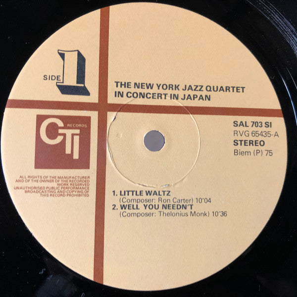 New York Jazz Quartet : In Concert In Japan (LP, Album)