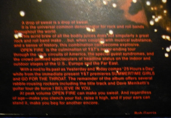 Y & T : Open Fire (LP, Album)