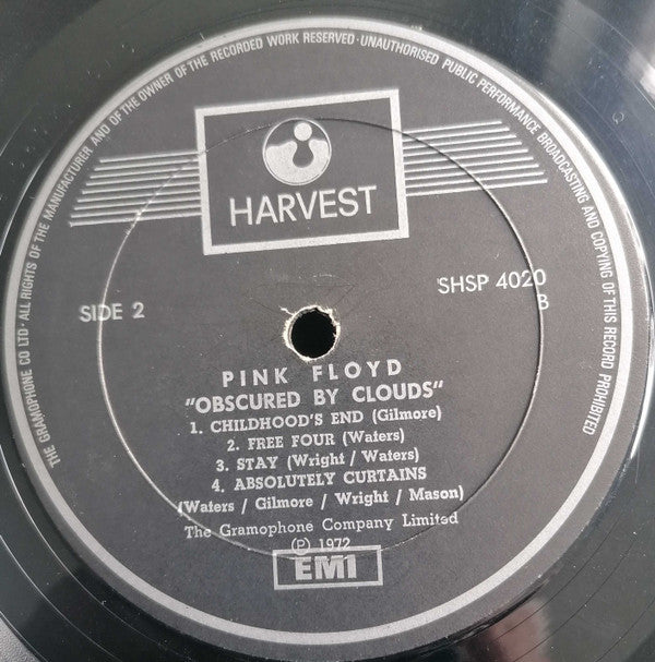 Pink Floyd : Obscured By Clouds (LP, Album, Fli)