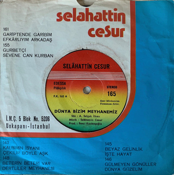Selahattin Cesur : Dünya Bizim Meyhanemiz (7")