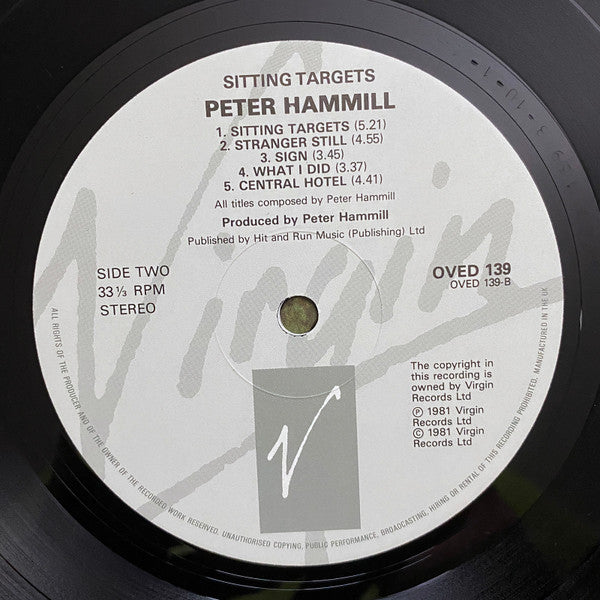 Peter Hammill : Sitting Targets (LP, Album, RE)